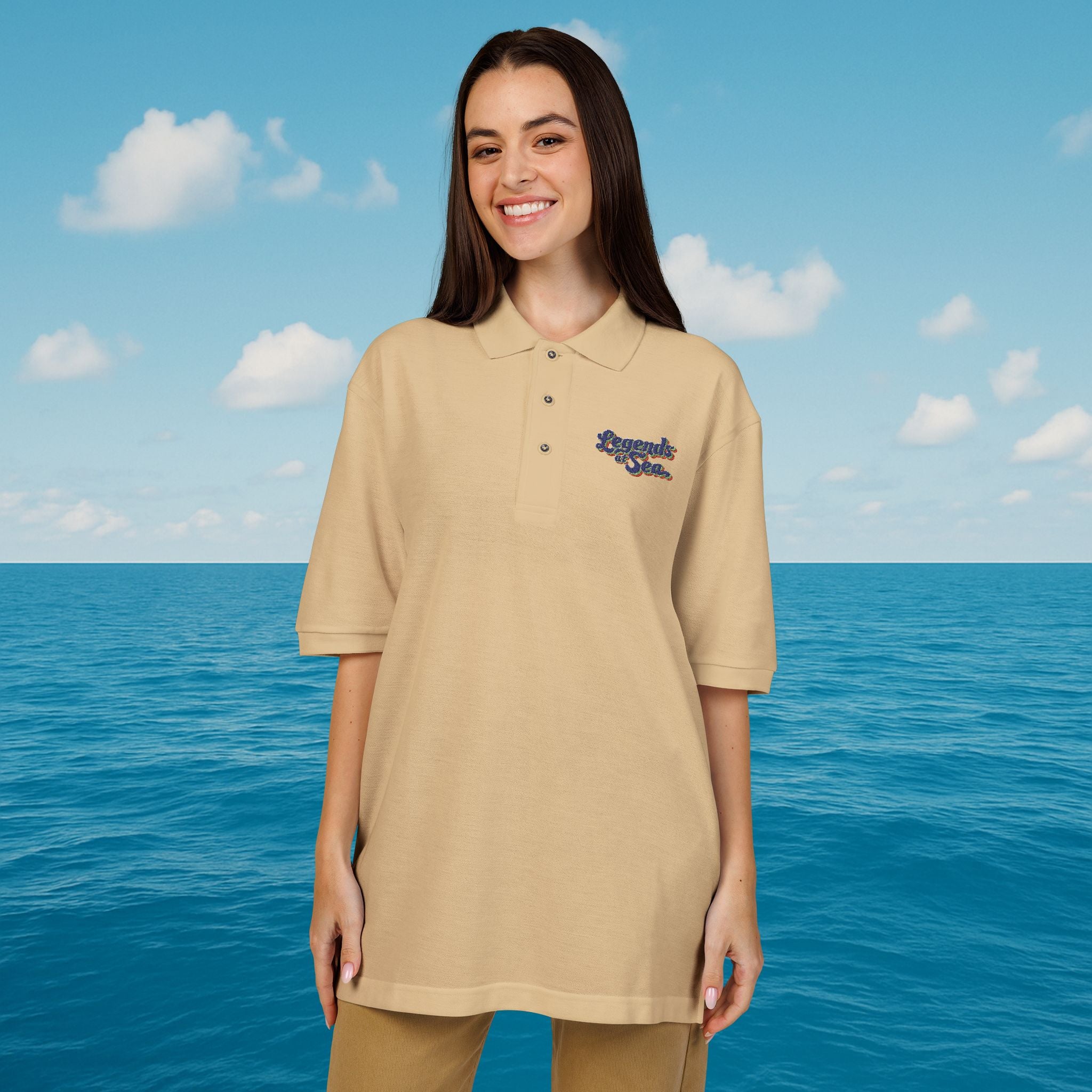 Legends at Sea Embroidered Unisex Polo Shirt