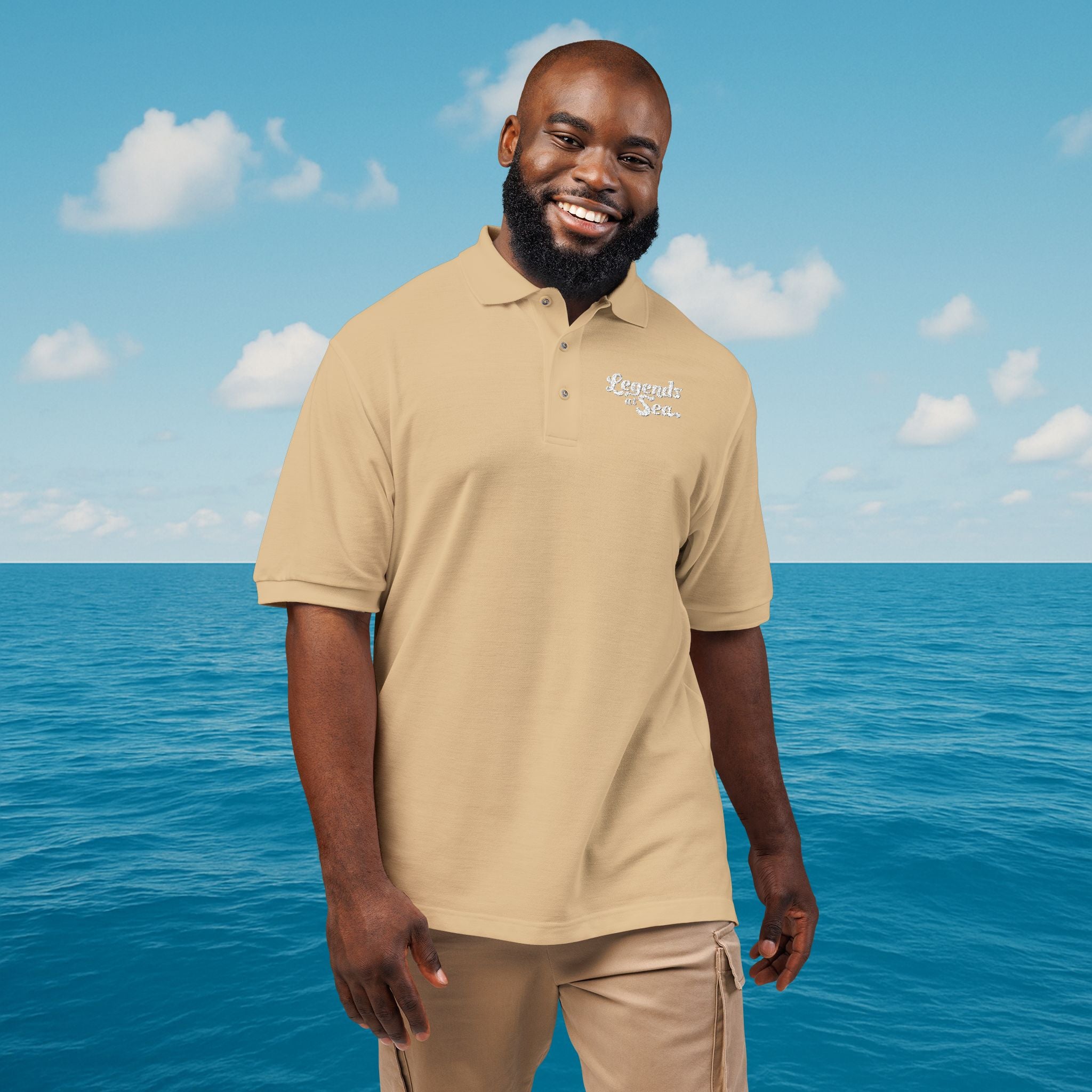 Legends at Sea Embroidered Unisex Polo Shirt