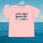 Legends at Sea Retro Tropical Tiles Toddler T-Shirt