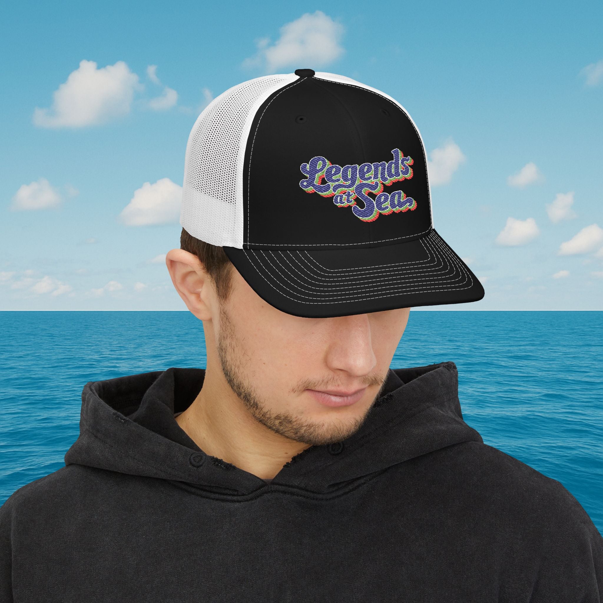 Legends at Sea Embroidered Snapback Trucker Hat