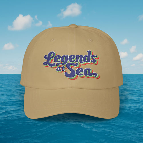 Legends at Sea Retro Script Embroidered Cotton Cap