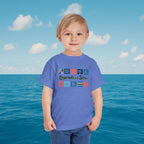Legends at Sea Retro Tropical Tiles Toddler T-Shirt
