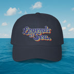 Legends at Sea Retro Script Embroidered Cotton Cap