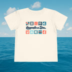 Legends at Sea Retro Tropical Tiles Toddler T-Shirt