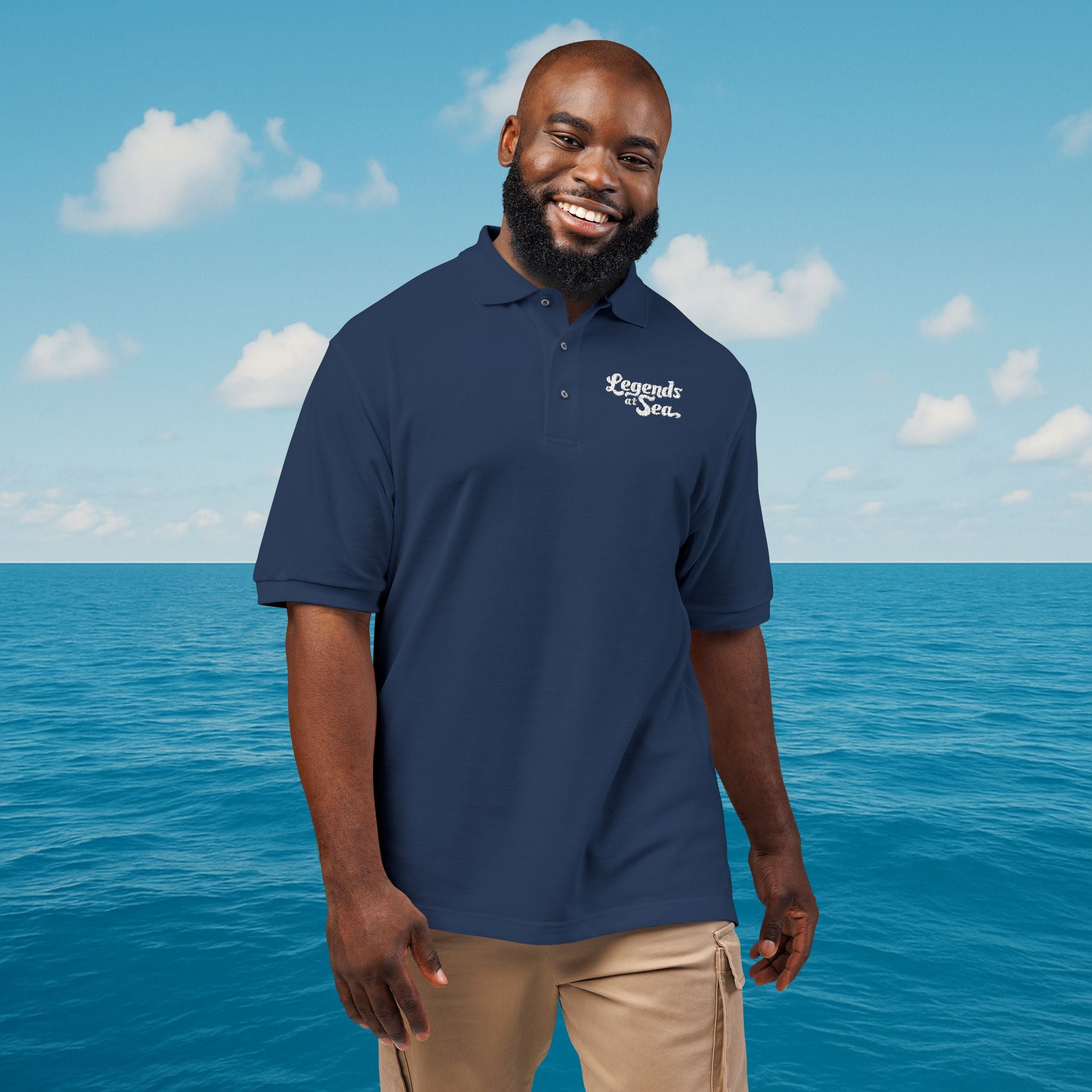 Legends at Sea Embroidered Unisex Polo Shirt