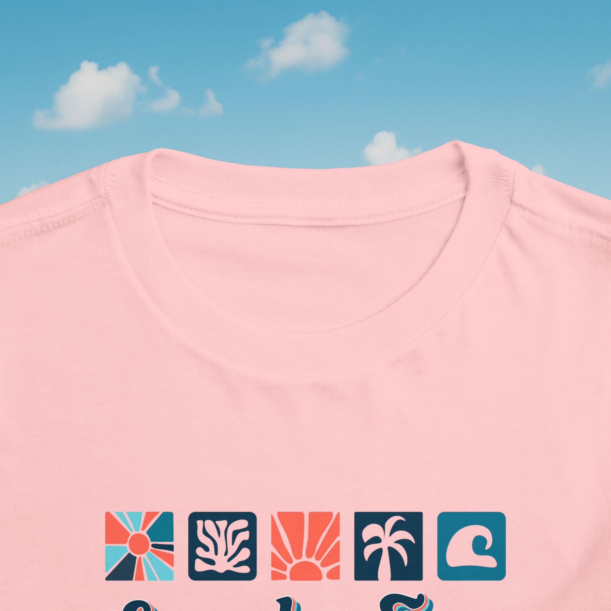 Legends at Sea Retro Tropical Tiles Toddler T-Shirt