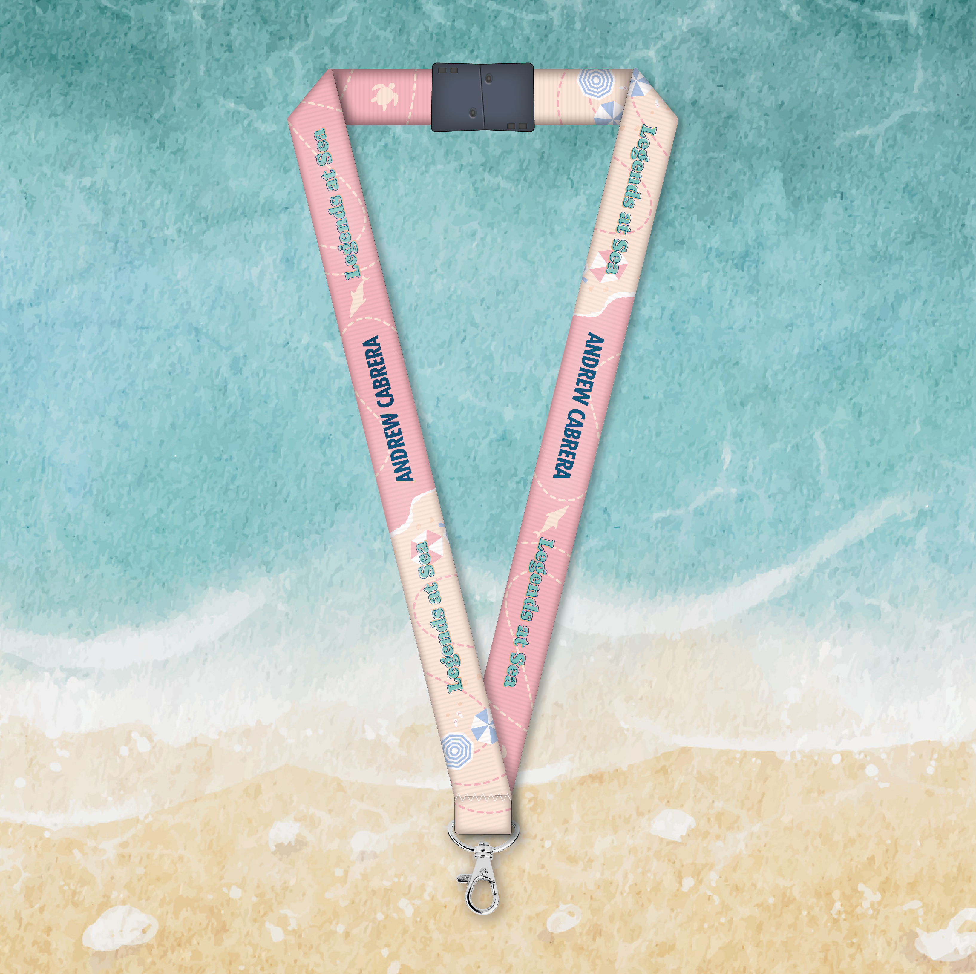 Personalized Legends at Sea Lanyard - Retro