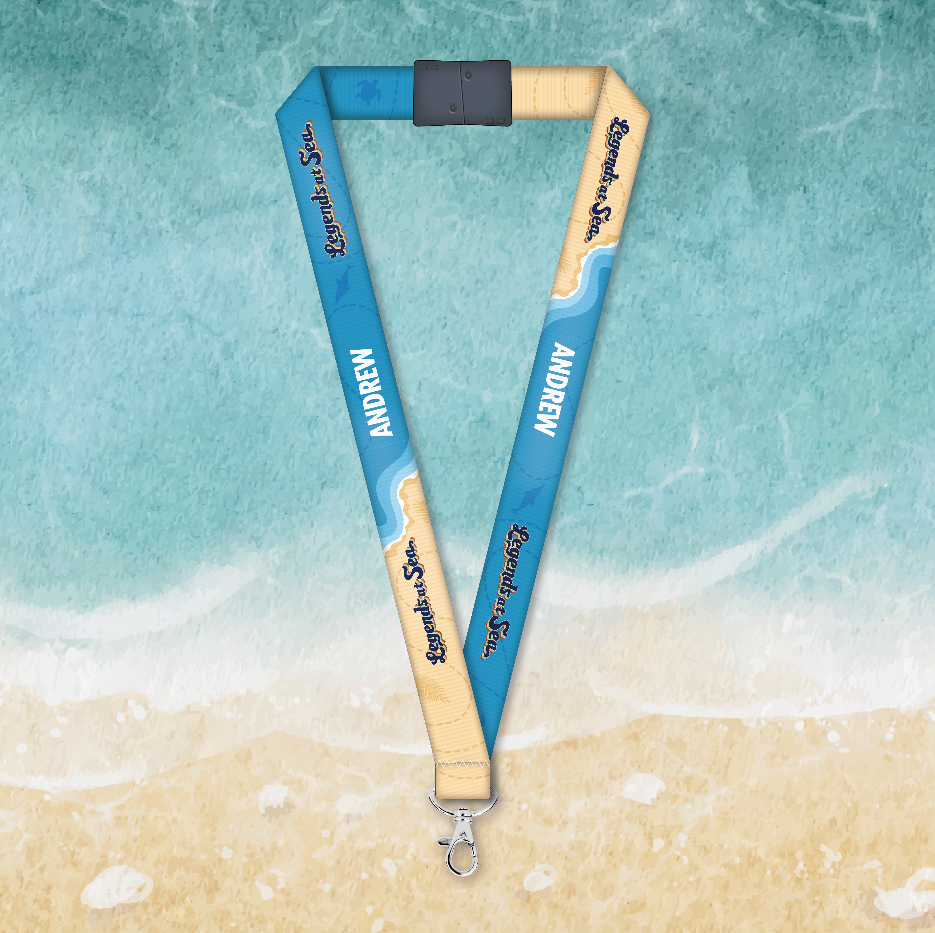 Personalized Legends at Sea Lanyard